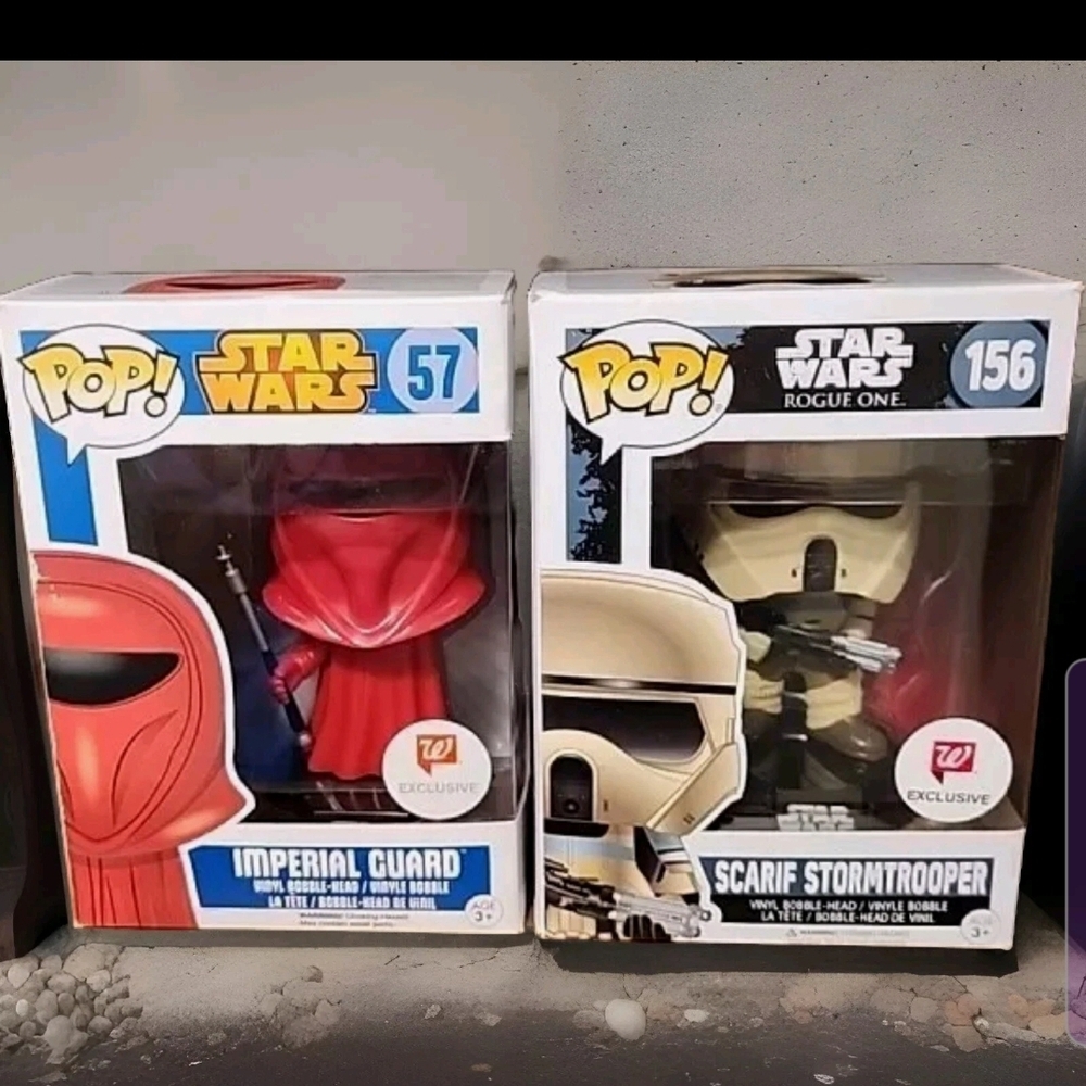 Funko Pop! Star Wars Imperial Guard and Scarif Stormtrooper Figures
